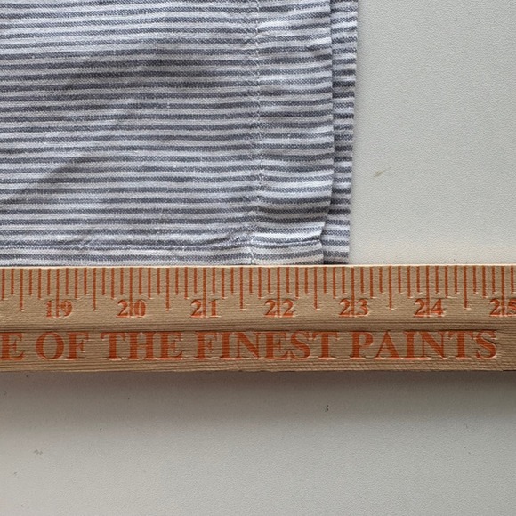 J Jill Love Linen Striped Cropped Wide Leg Pants Petite Small Nautical Button - Picture 7 of 9